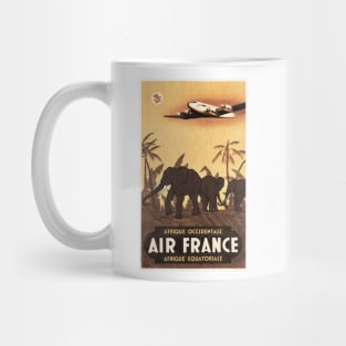 AIR FRANCE AFRIQUE Advertising Africa Vintage Airline Travel Mug